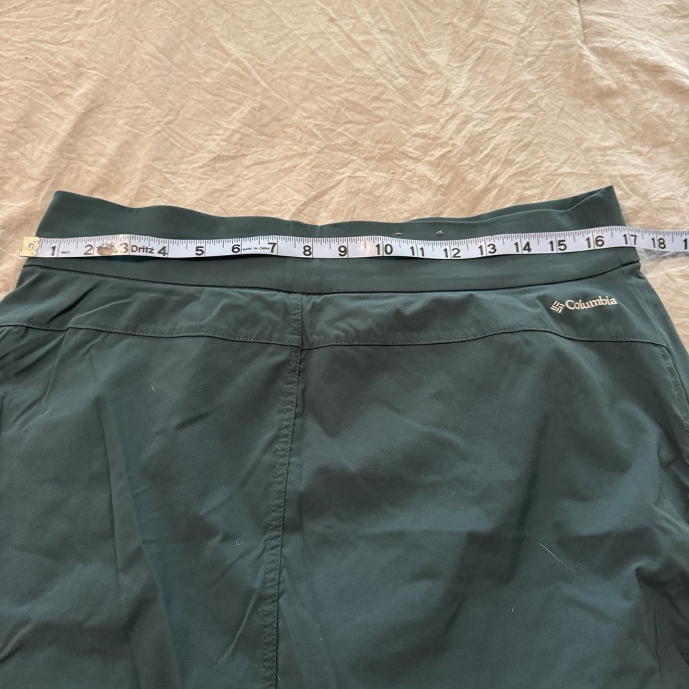 Columbia Womens Large Skort Teal Green Outdoor Casual Ruched Cinch Anytime - Picture 5 of 7